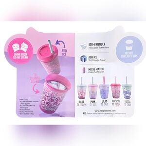 ***NWT 5 PIECE ( CUP, LID & STRAW) KID TUMBLERS***